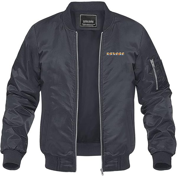 Men's Kansas Lightweight Bomber Jacket Windbreaker Softshell Varsity Jacket Coat