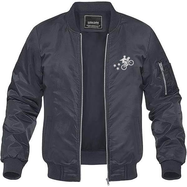 Men's Postmates Bike Lightweight Bomber Jacket Windbreaker Softshell Varsity Jacket Coat