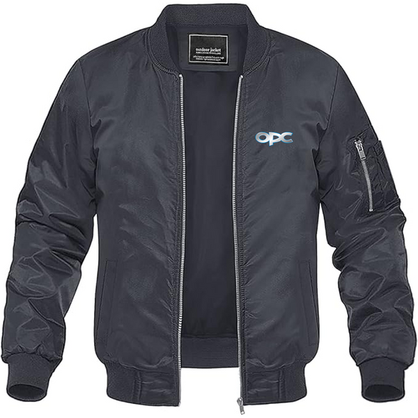 Men's Opel Performance Center Logo Lightweight Bomber Jacket Windbreaker Softshell Varsity Jacket Coat