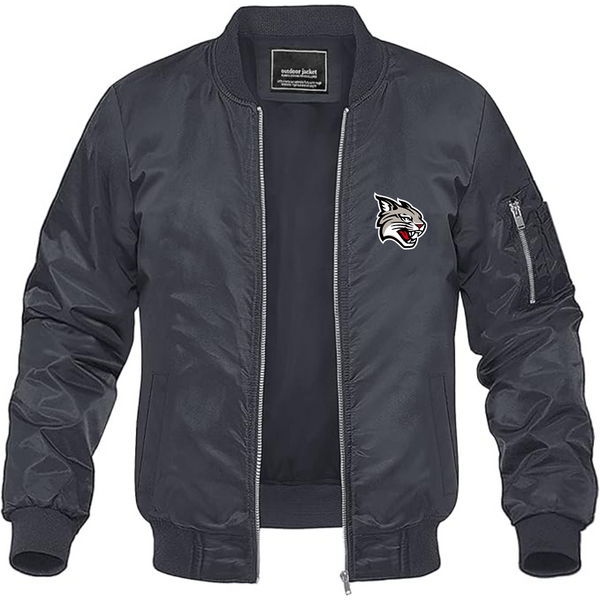 Men's Davidson Wildcats Lightweight Bomber Jacket Windbreaker Softshell Varsity Jacket Coat
