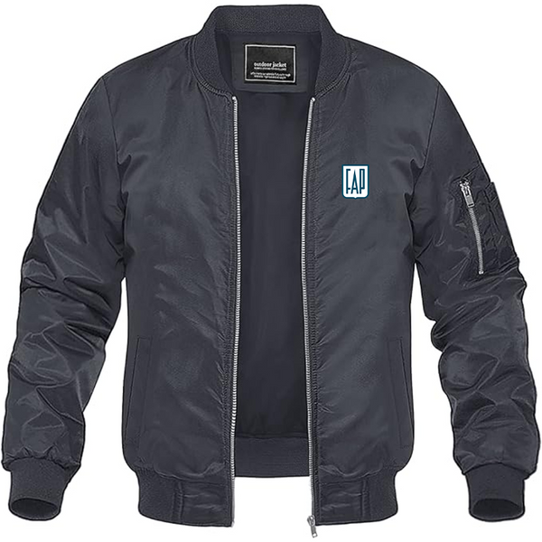 Men's FAP Logo Lightweight Bomber Jacket Windbreaker Softshell Varsity Jacket Coat