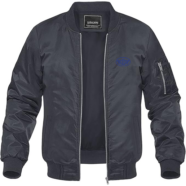 Men's FAW Logo Lightweight Bomber Jacket Windbreaker Softshell Varsity Jacket Coat