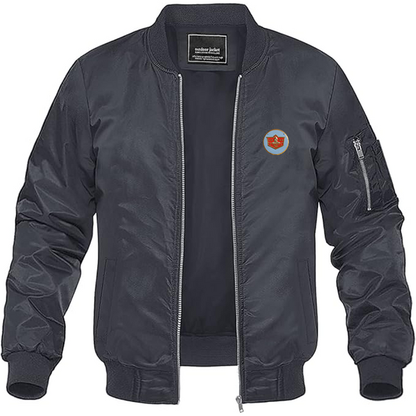 Men's DeSoto Logo Lightweight Bomber Jacket Windbreaker Softshell Varsity Jacket Coat