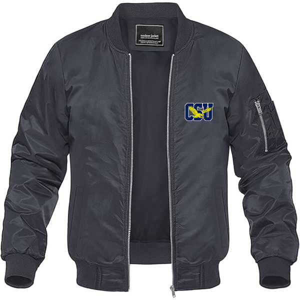 Men's   Coppin State Eagles Lightweight Bomber Jacket Windbreaker Softshell Varsity Jacket Coat