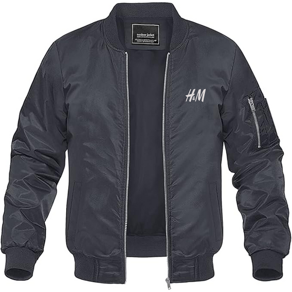 Men's H&M Lightweight Bomber Jacket Windbreaker Softshell Varsity Jacket Coat