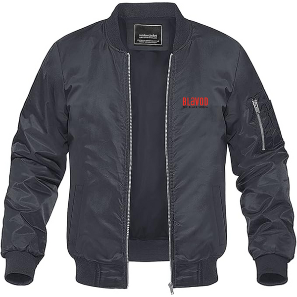 Men's BlaVod Logo Lightweight Bomber Jacket Windbreaker Softshell Varsity Jacket Coat