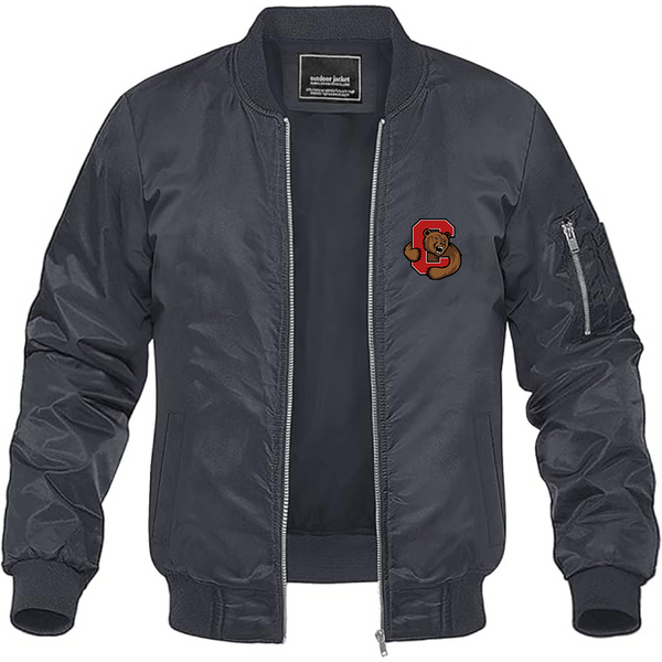 Men's Cornell Big Red Lightweight Bomber Jacket Windbreaker Softshell Varsity Jacket Coat