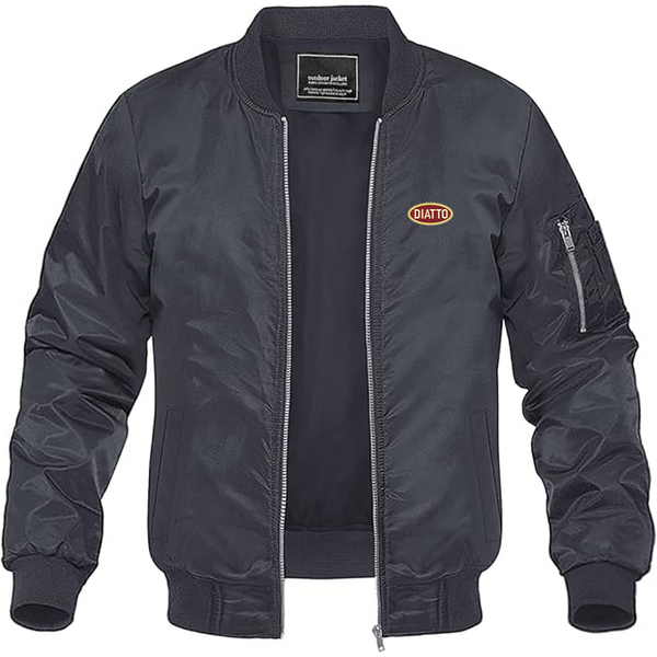 Men's Diatto Logo Lightweight Bomber Jacket Windbreaker Softshell Varsity Jacket Coat