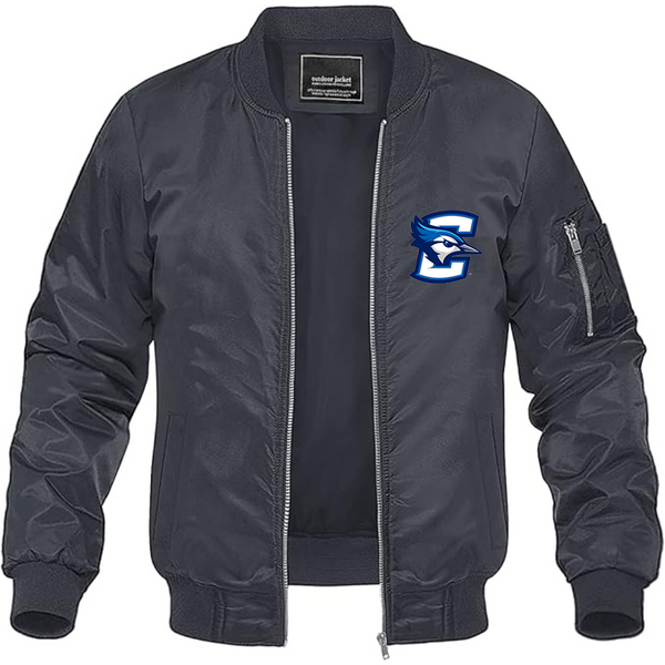 Men's  Creighton Bluejays Lightweight Bomber Jacket Windbreaker Softshell Varsity Jacket Coat