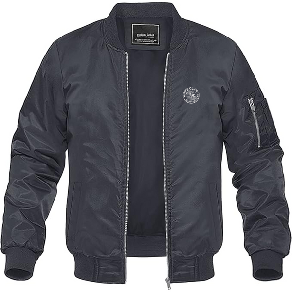 Men's White Claw Logo Lightweight Bomber Jacket Windbreaker Softshell Varsity Jacket Coat