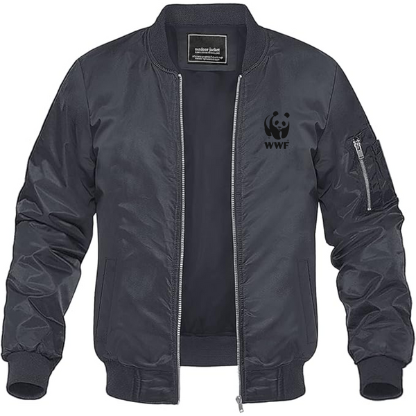 Men's WWF  Lightweight Bomber Jacket Windbreaker Softshell Varsity Jacket Coat