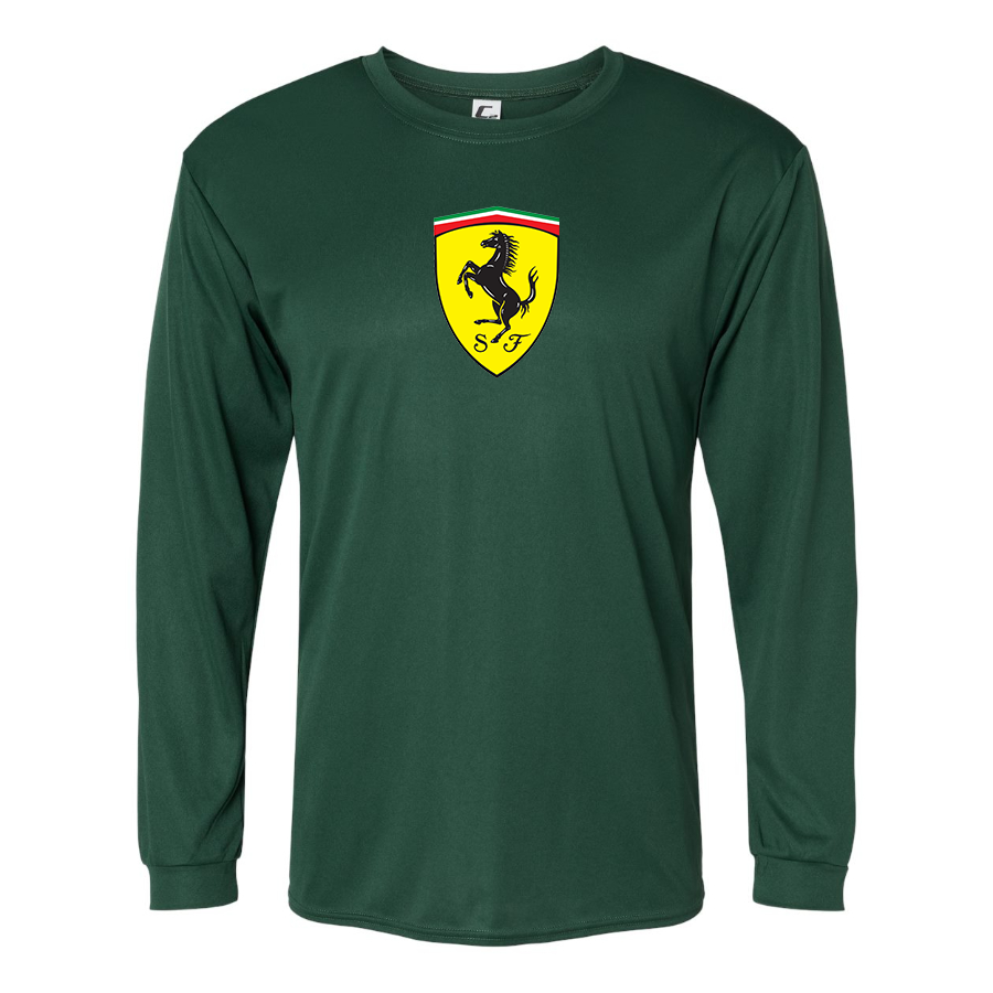 Men’s  Ferrari Motorsport Car Polyester Long Sleeve T-Shirt