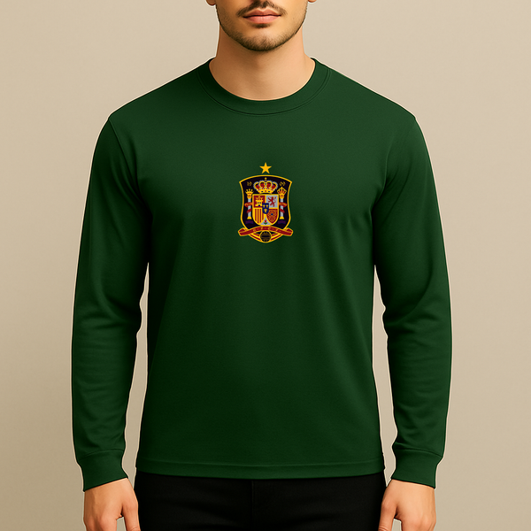 Men's Spain National Soccer Team Long Sleeve T-Shirt