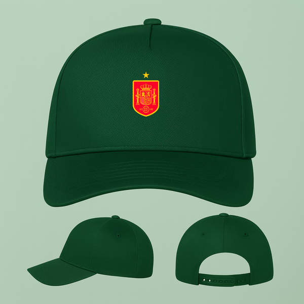 Spain Red Logo National Soccer Team Five Panel Twill Snapback Cap