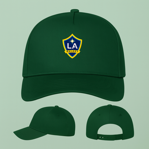 LA Galaxy FC Five Panel Twill Snapback Cap