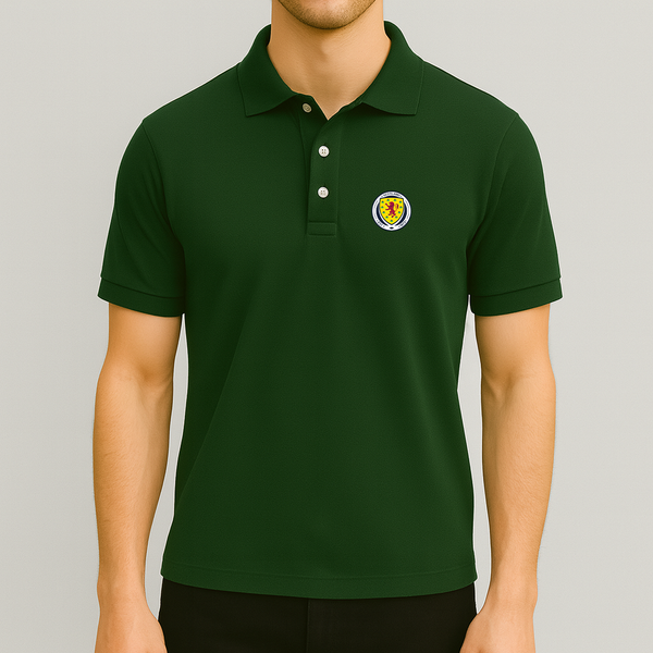 Men's Scotland National Soccer Team Dry Blend Polo