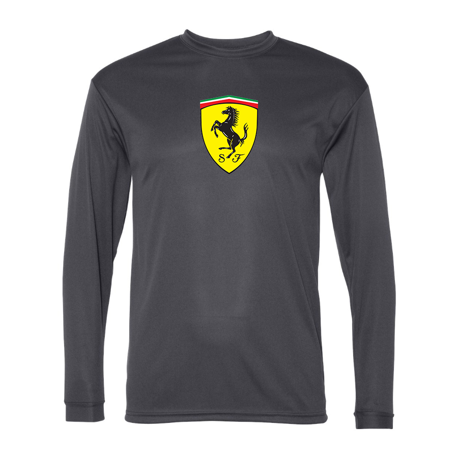 Men’s  Ferrari Motorsport Car Polyester Long Sleeve T-Shirt