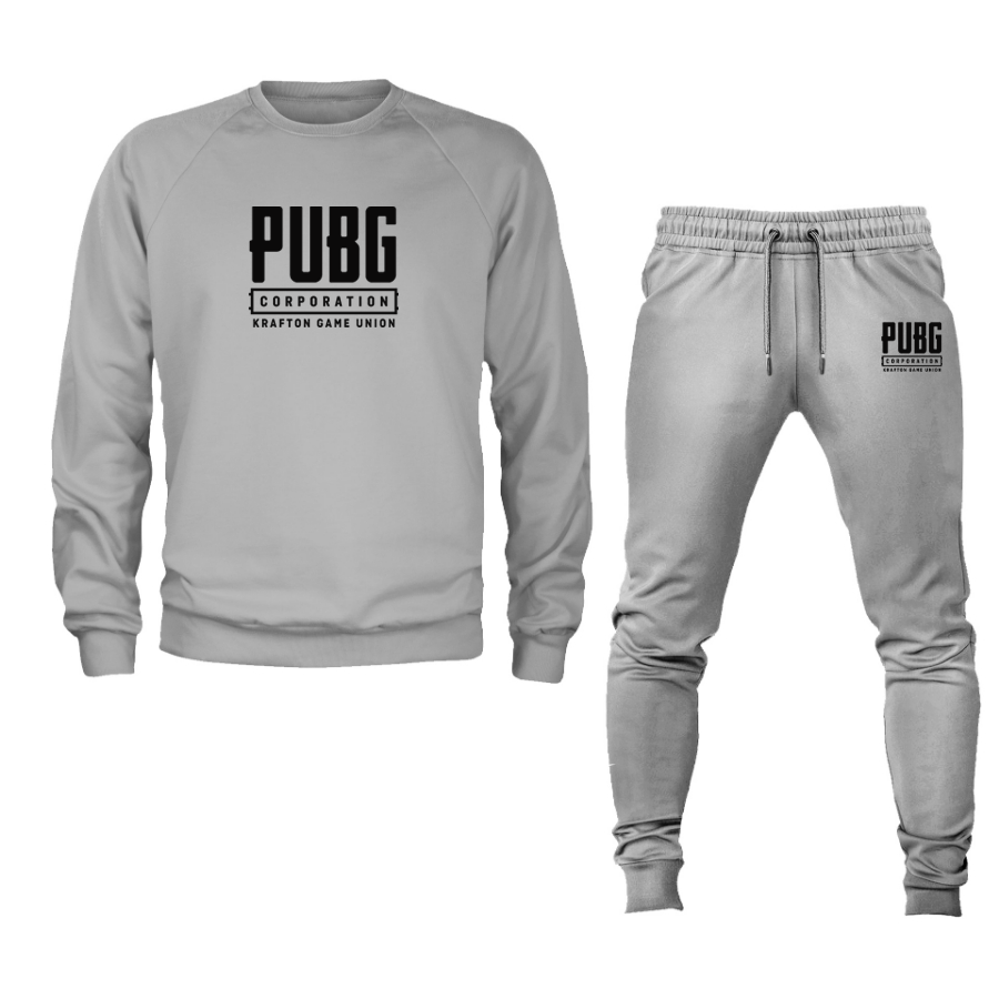 Men's PUBG Multiplayer Shooting Game Crewneck Sweatshirt Joggers Suit