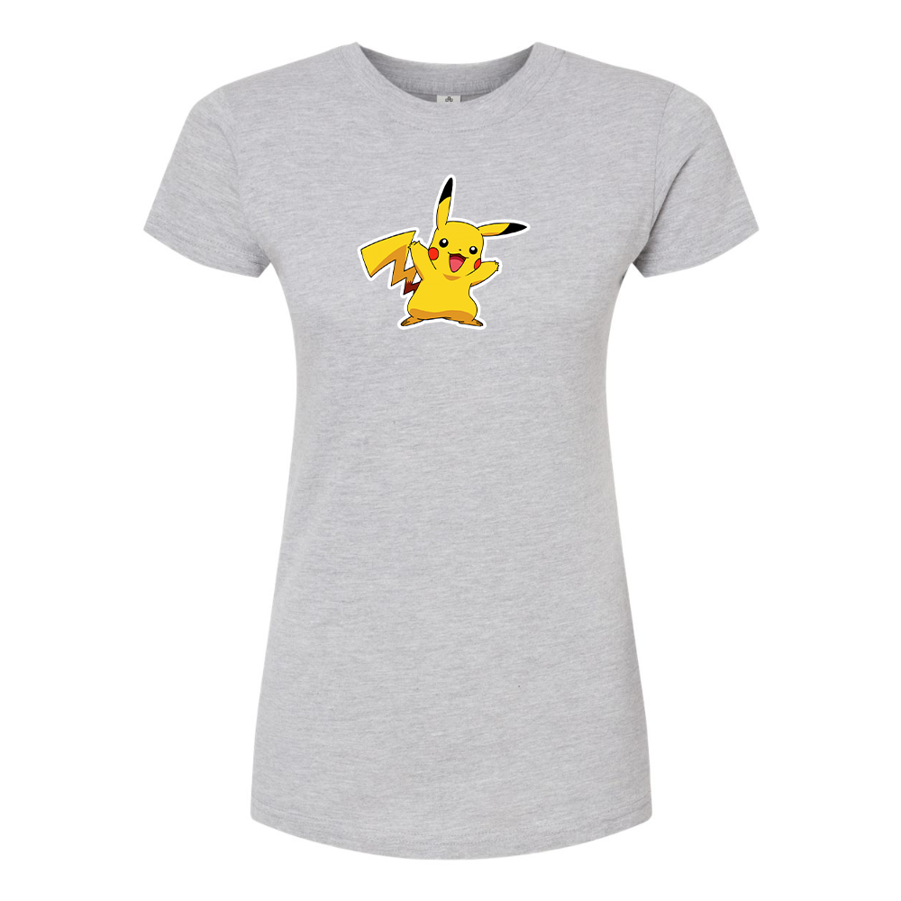 Women's Pikcahu Cartoon Round Neck T-Shirt