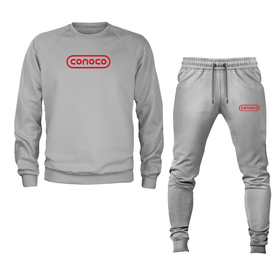 Men's Conoco Gas Station Crewneck Sweatshirt Joggers Suit