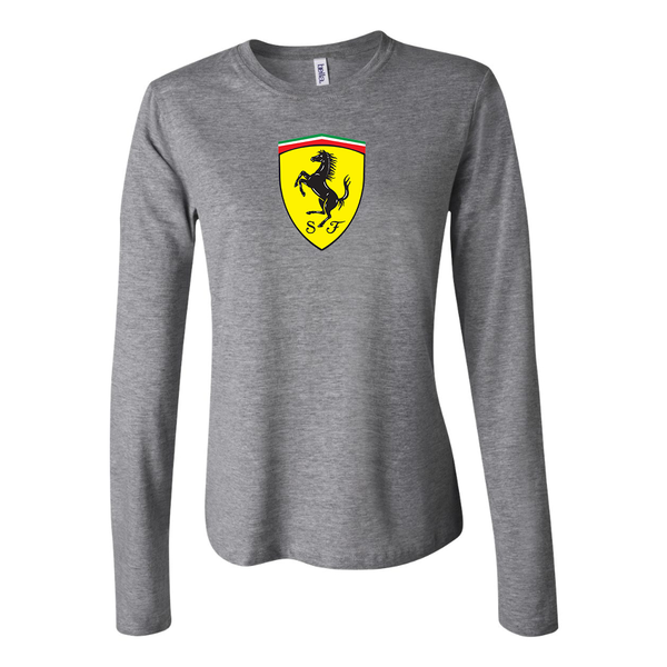 Women's Ferrari Motorsport Car Long Sleeve T-Shirt