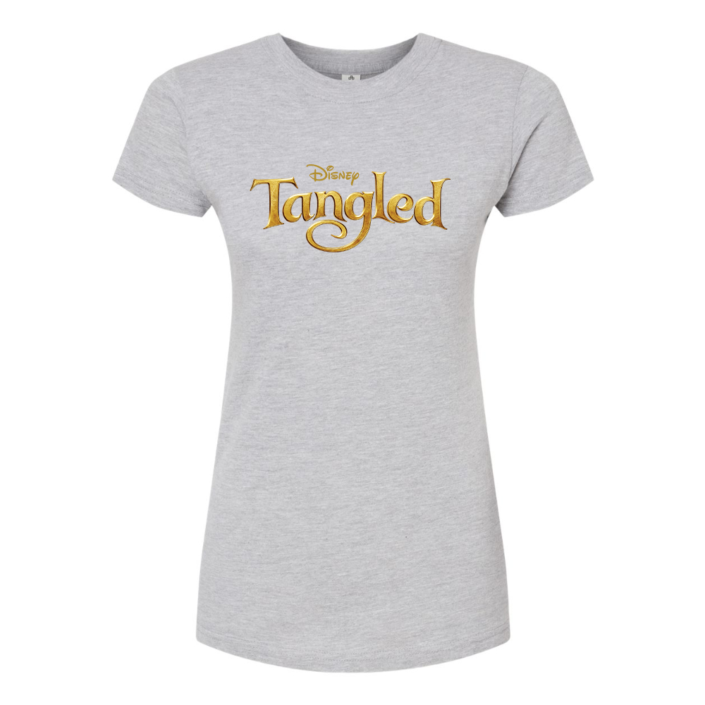 Women's Tangled Disney Cartoon Round Neck T-Shirt