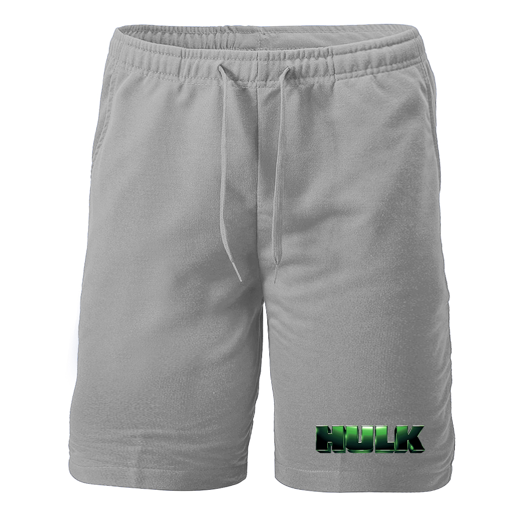 Men's The Hulk Marvel Superhero Athletic Fleece Shorts