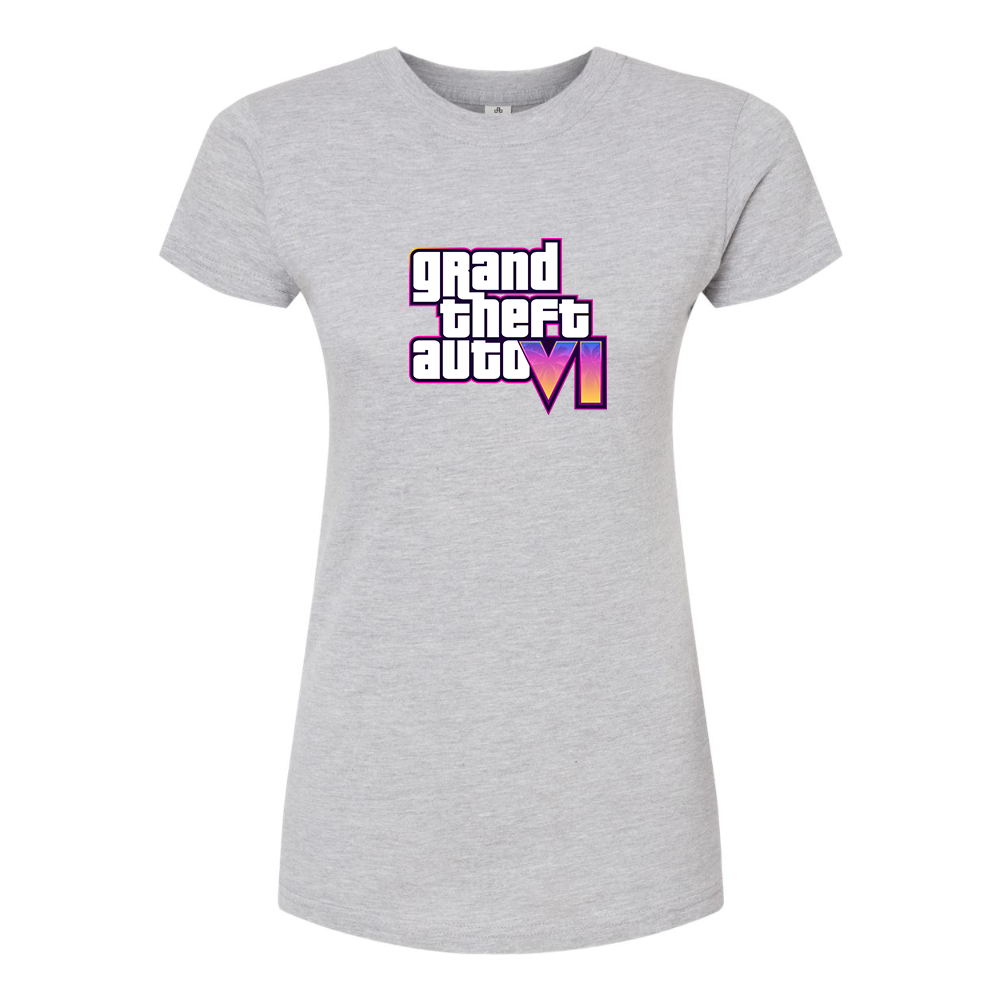 Women’s GTA 6 Grand Theft Auto VI Round Neck T-Shirt Game