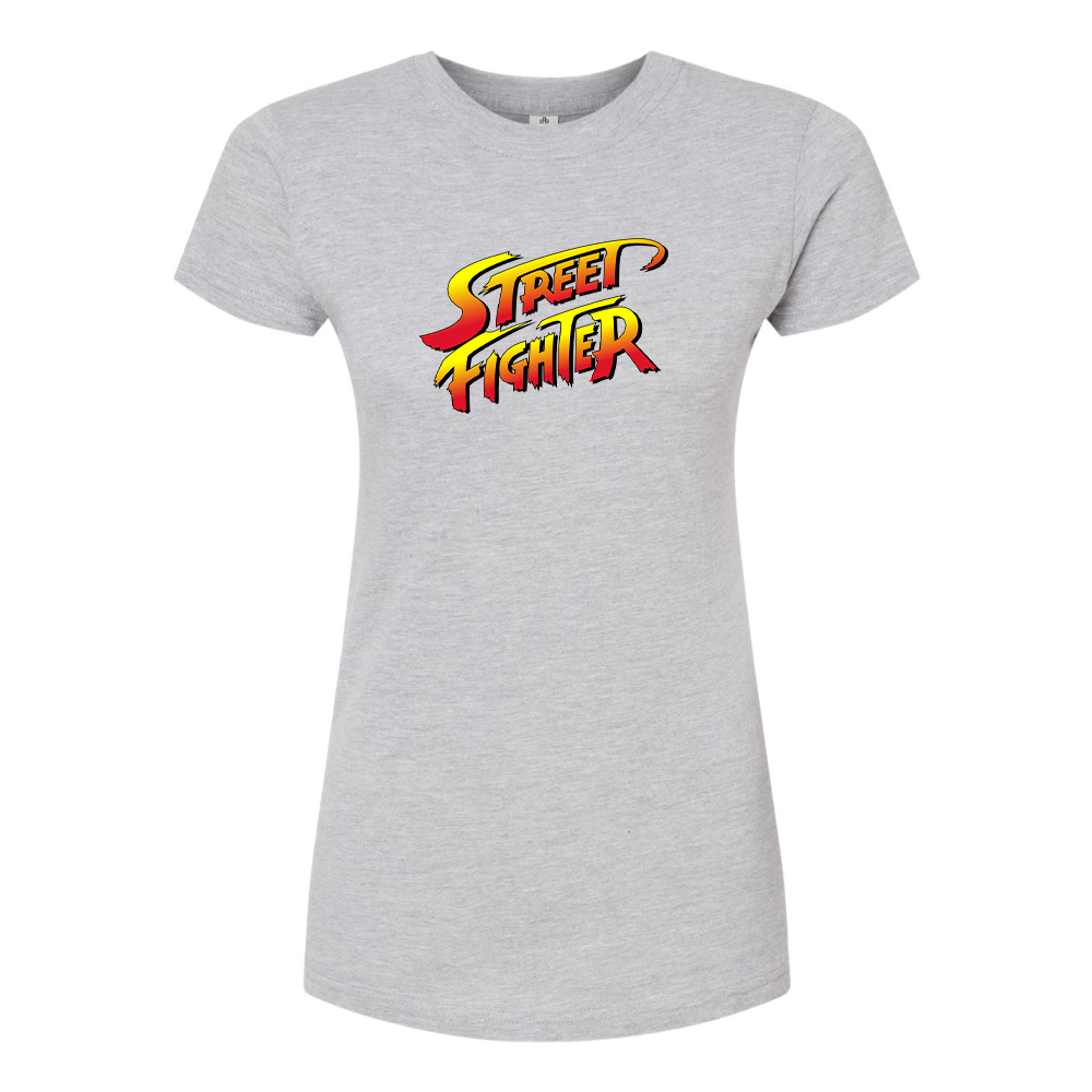 Women's Street Fighter Game Round Neck T-Shirt