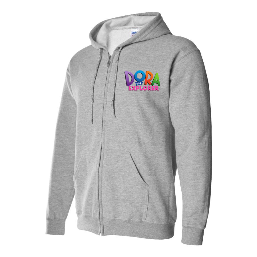 Men's Dora The Explorer Cartoon Zipper Hoodie