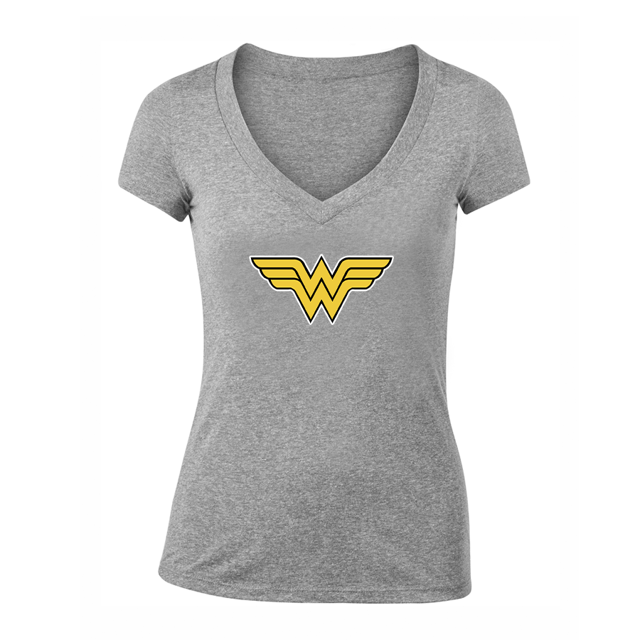 Women's Wonder Woman Superhero V-Neck T-Shirt