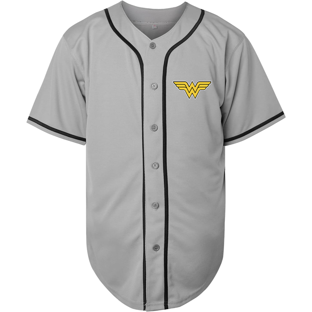 Men's Wonder Woman Superhero Baseball Jersey