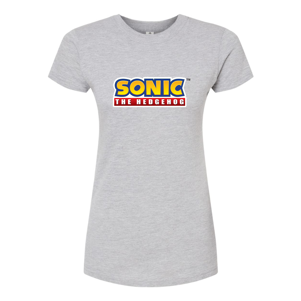 Women's Sonic The Hedgehog Cartoon Round Neck T-Shirt