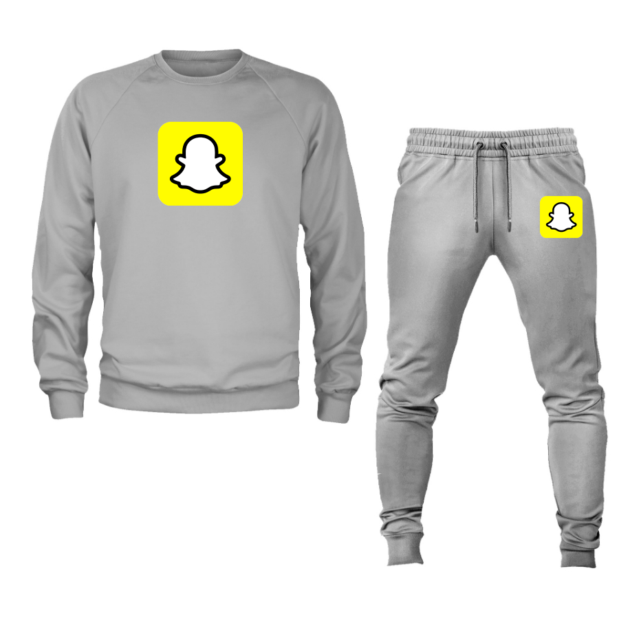 Men's Snapchat Social Crewneck Sweatshirt Joggers Suit