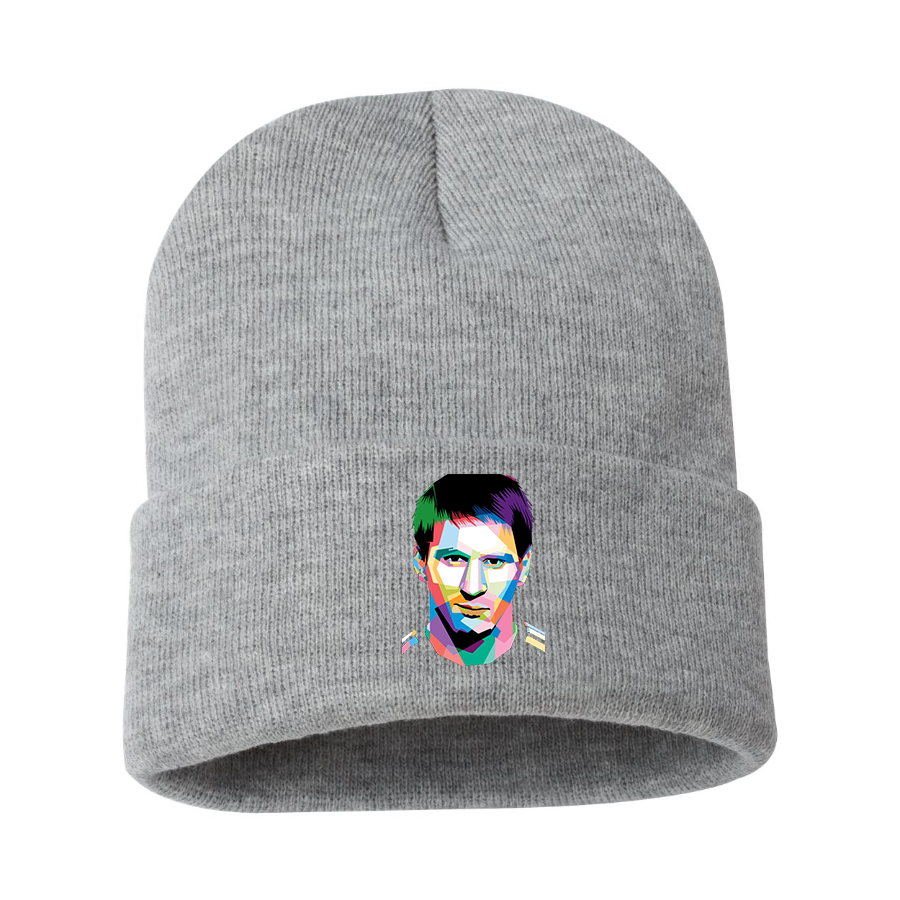 Lionel Messi Face Art Soccer Beanie Hat