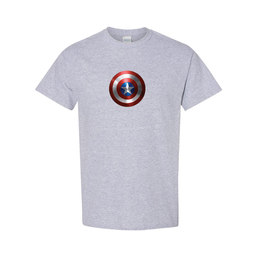 Youth Kids Captain America Superhero Cotton T-Shirt