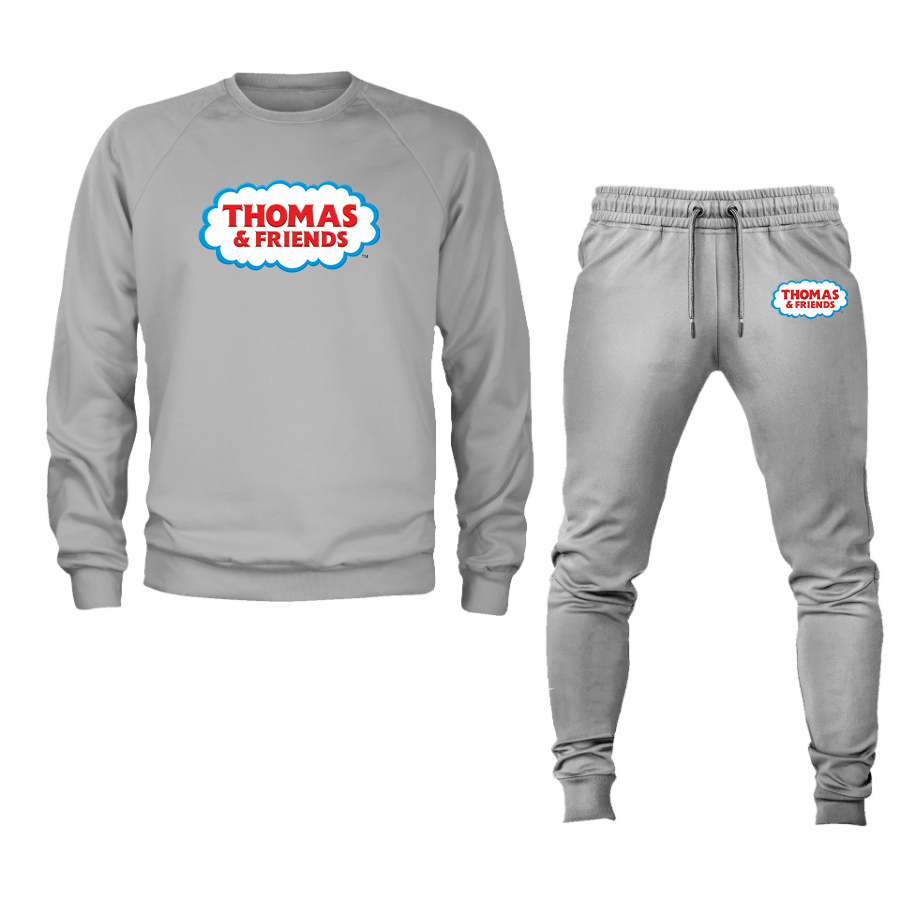Men's Thomas & Friends Cartoons Crewneck Sweatshirt Joggers Suit