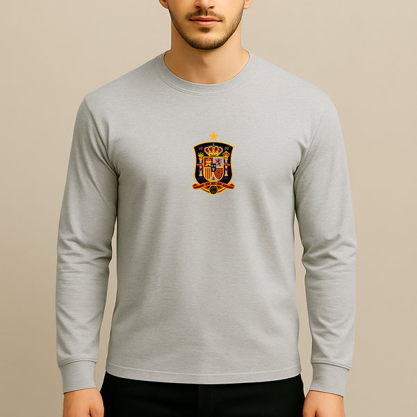 Men's Spain National Soccer Team Long Sleeve T-Shirt
