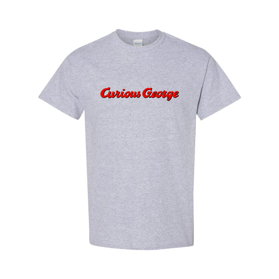 Men's Curious George Cartoon Cotton T-Shirt