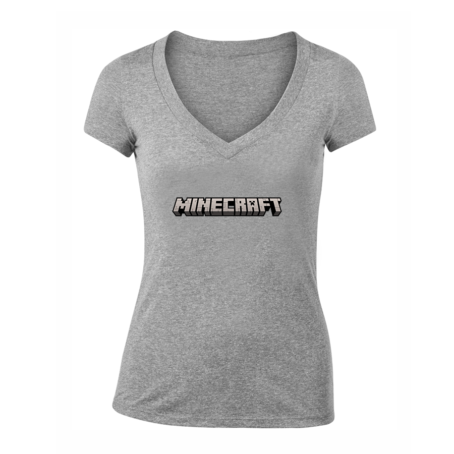 Women's Minecraft Game V-Neck T-Shirt