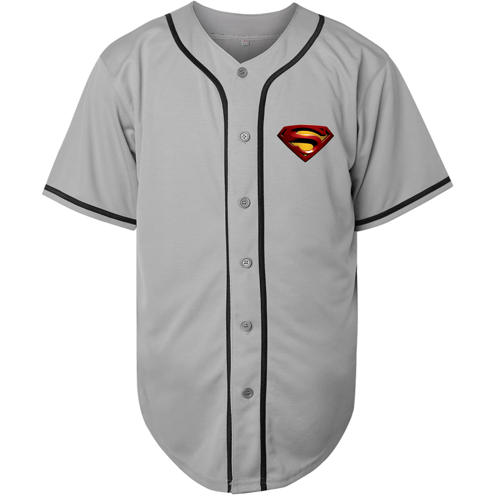 Men's Superman Superhero Baseball Jersey