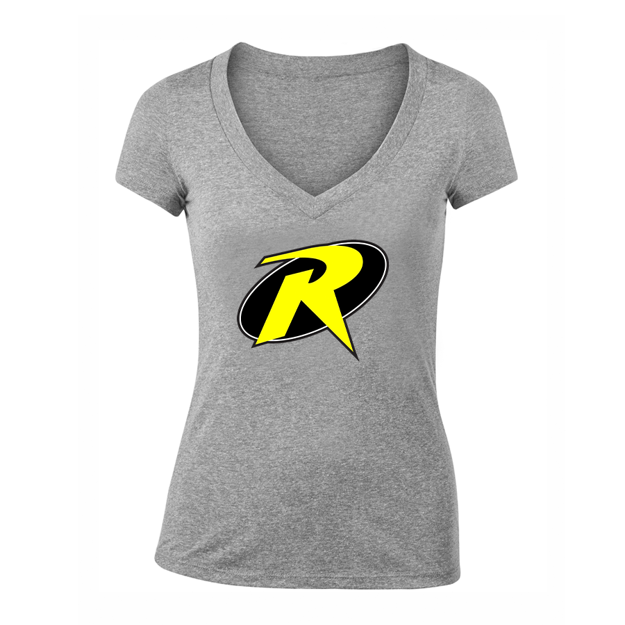 Women's Robin DC Comics Superhero V-Neck T-Shirt