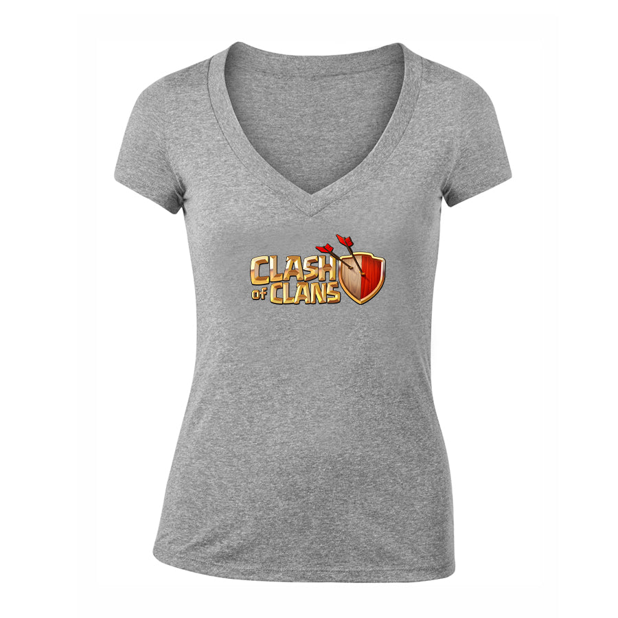 Women's Clash of Clans Game V-Neck T-Shirt