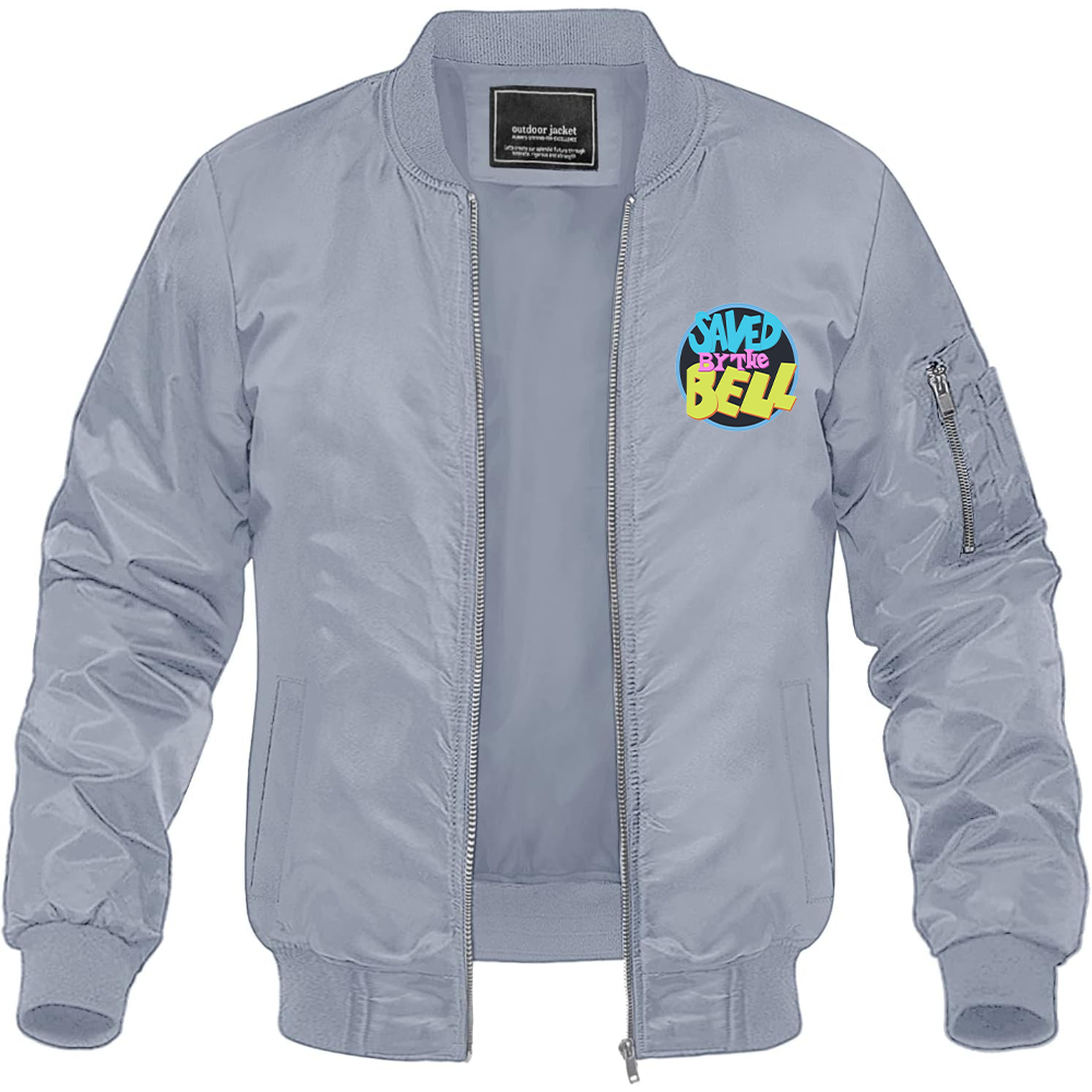 Men's Saved By The Bell Show Lightweight Bomber Jacket Windbreaker Softshell Varsity Jacket Coat