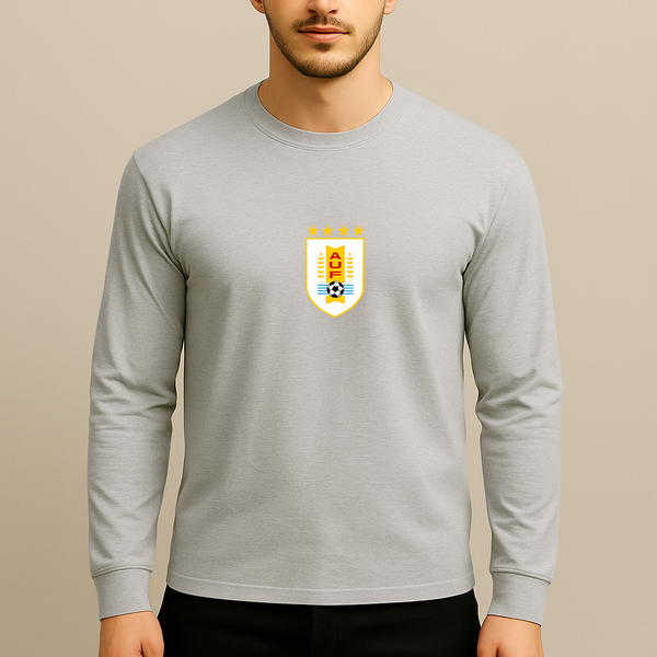 Men's Uruguay National Soccer Team Long Sleeve T-Shirt