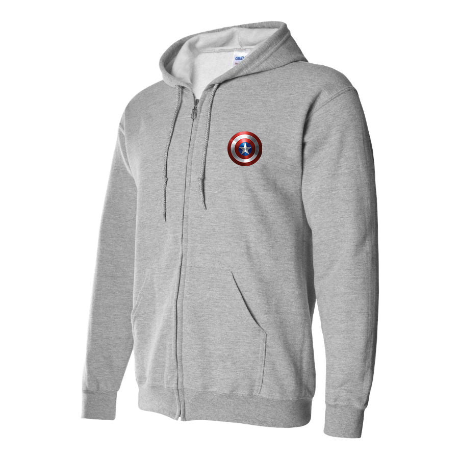 Men's Captain America Superhero Zipper Hoodie