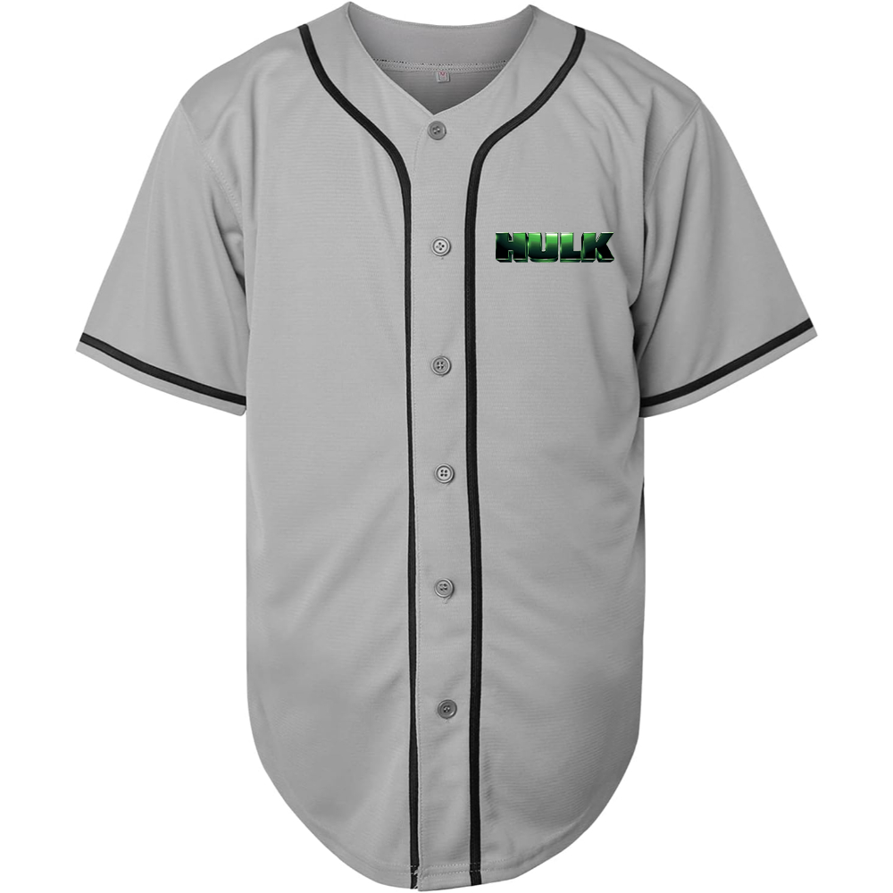 Men's The Hulk Marvel Superhero Baseball Jersey