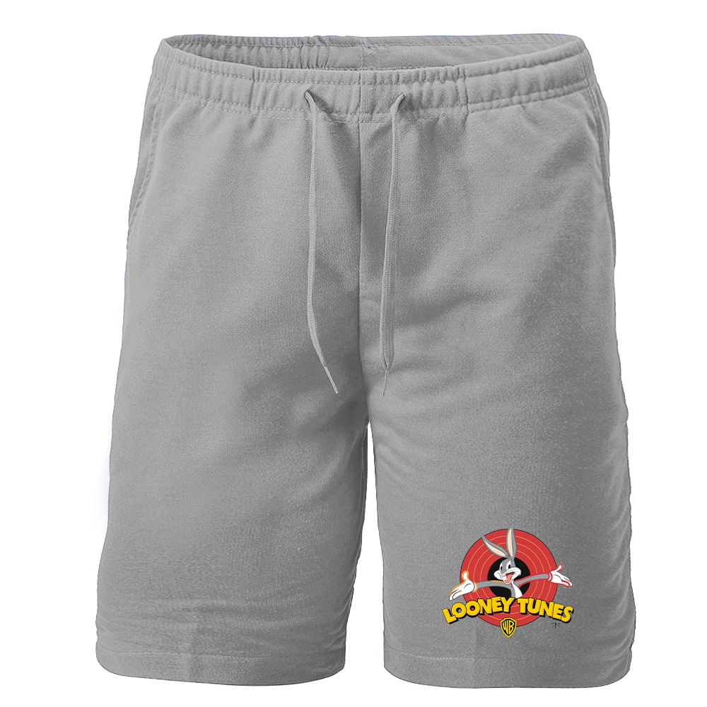 Men's Looney Tunes Warner Brothers Cartoon Athletic Fleece Shorts