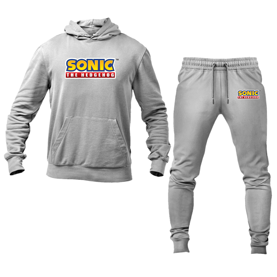 Men's Sonic The Hedgehog Cartoon Hoodie Joggers Set