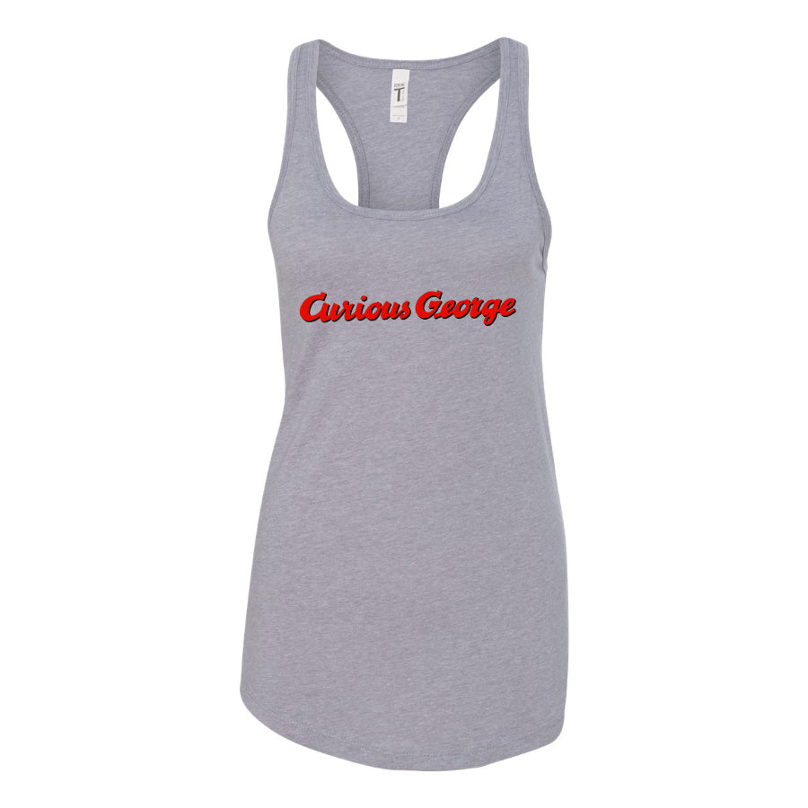 Women's Curious George Cartoon Racerback Tank Top